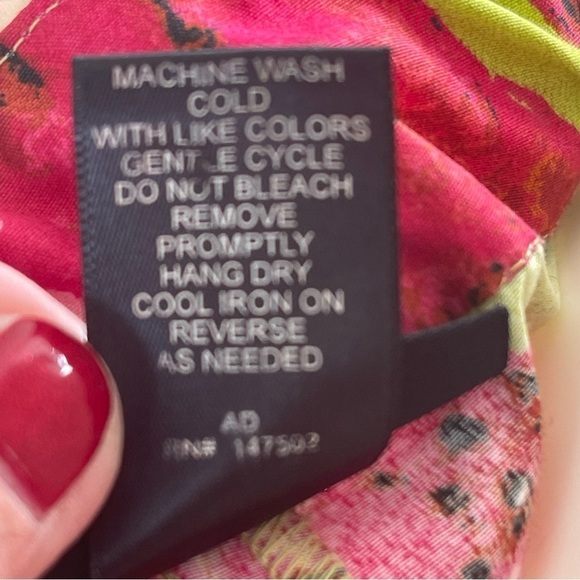 Ashley Stewart Boho Trop Print Wide Leg Ankle Puddle Hem Bag Waist Pants - Picture 11 of 12